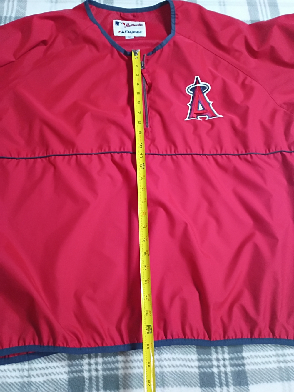 Los Angeles Angels Pullover Jacket Mens XXL Red 1/4 Zip MLB Baseball Majestic - Picture 14 of 16